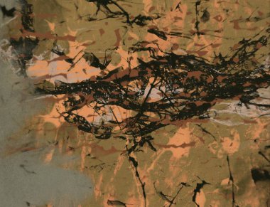 Metin için yeri olan boya lekeleriyle soyut arkaplan