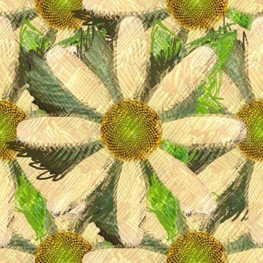 Arka planda çiçekler olan kusursuz desen