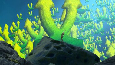 sahilde yeşil balık