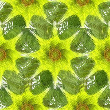 Arka planda çiçekler olan kusursuz desen