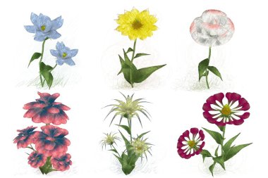 Çiçekli çiçek deseni