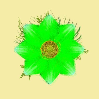 Eskipli arka planda dağınık grungy çiçek