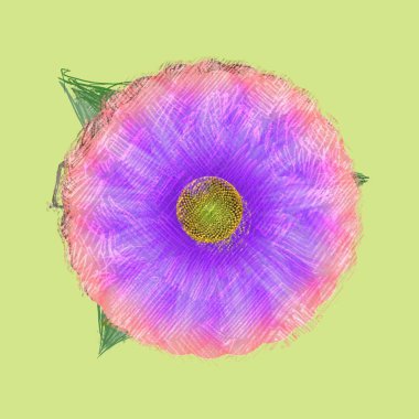 Eskipli arka planda dağınık grungy çiçek