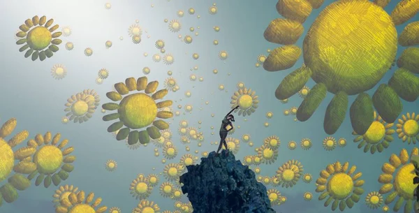 Çiçeklerle soyut arkaplan