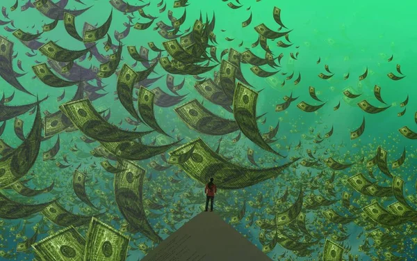 Abstract Geld Creatieve Achtergrond — Stockfoto