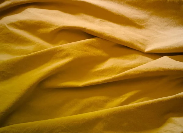 Žlutá Textilie Textura Pozadí — Stock fotografie