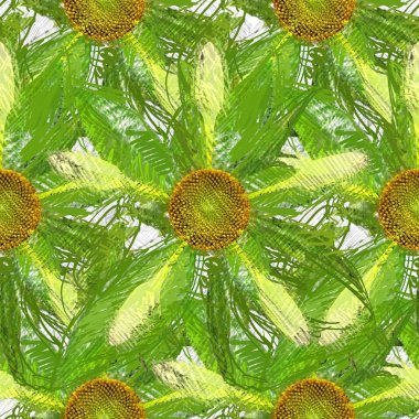 Arka planda çiçekler olan kusursuz desen