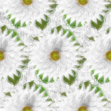 Arka planda çiçekler olan kusursuz desen