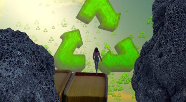 Soyut renkli arka plan, hayal gücü kavramı insan silueti.