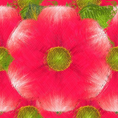 Dağınık tarzda çiçek çizim, grungy arka plan.