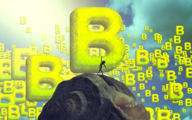 Soyut renkli arka plan, hayal gücü kavramı insan silueti.