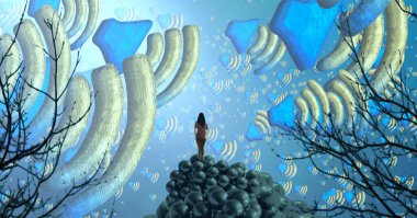 metin için alanı olan soyut kavramsal yaratıcı arkaplan 