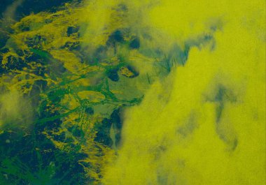 Metin için yeri olan boya lekeleriyle soyut arkaplan 