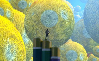 Soyut renkli arka plan, hayal gücü kavramı insan silueti.