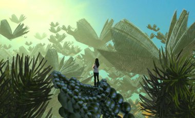 güzel bir kadının tropikal görüntü