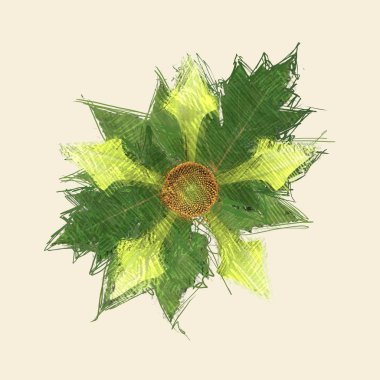 Eskipli arka planda dağınık grungy çiçek