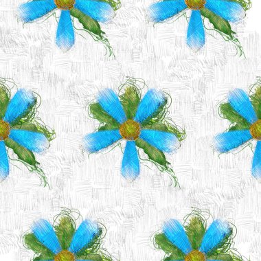 Arka planda çiçekler olan kusursuz desen