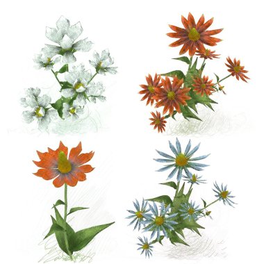 Çiçeklerle kusursuz desen