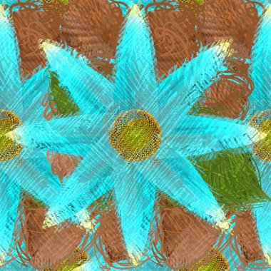 Arka planda çiçekler olan kusursuz desen