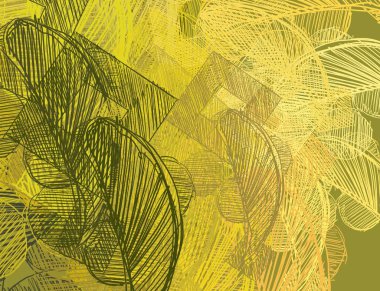 Yapraklarla soyut arkaplan