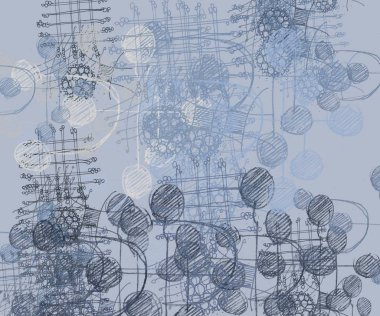 elle çizilmiş sorunsuz desen