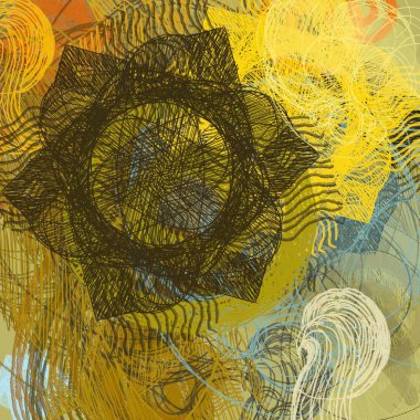 çiçek desenli Grunge arka plan