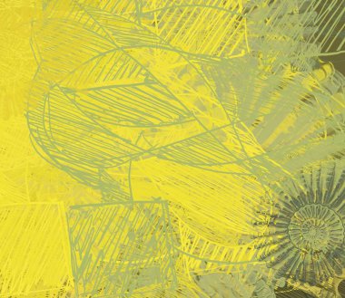 Sarı yapraklı soyut arkaplan