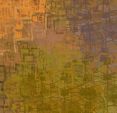 farklı Vintage desenleri ile grunge arka plan