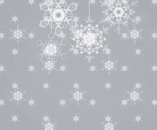 Vánoční Vzor Sněhovými Vločkami Abstraktní Tapeta — Stock fotografie
