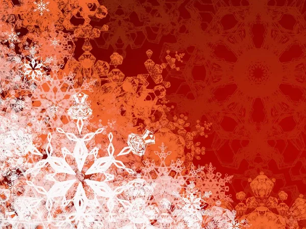 Patrón Navidad Con Copos Nieve Fondo Pantalla Abstracto —  Fotos de Stock