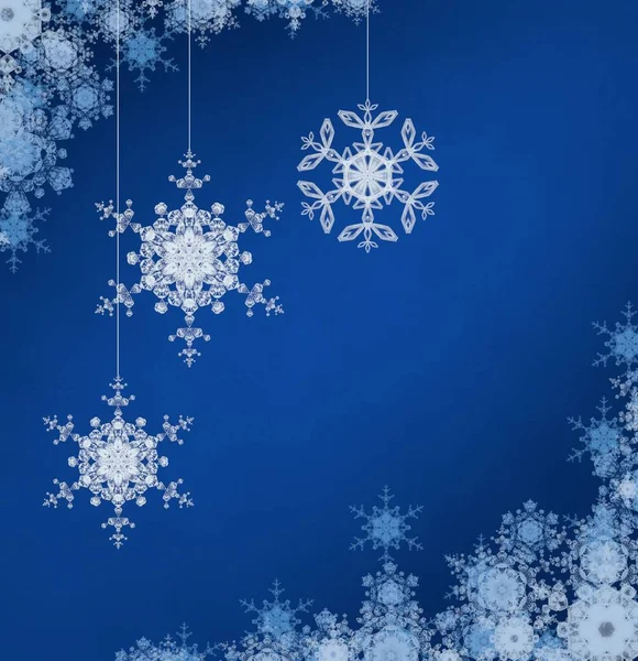 Weihnachtsmuster Mit Schneeflocken Abstrakte Tapeten — Stockfoto