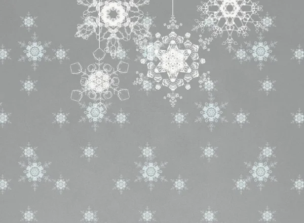 Patrón Navidad Con Copos Nieve Fondo Pantalla Abstracto —  Fotos de Stock