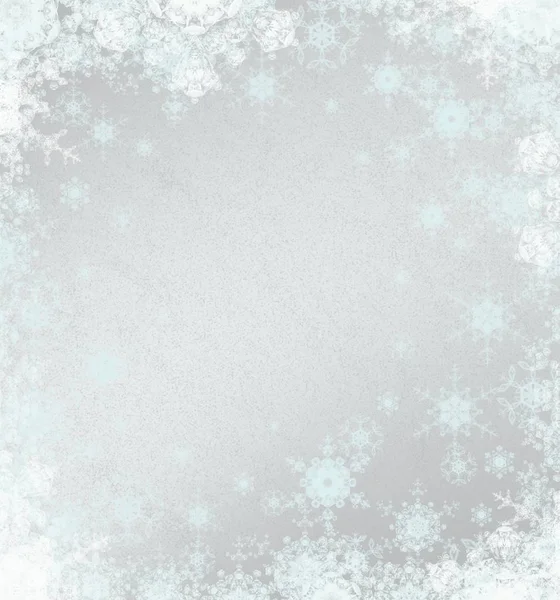 Abstracte Achtergrond Kerstmis Behang Met Sneeuwvlokken — Stockfoto