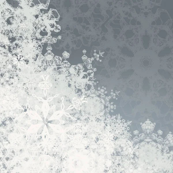 Abstract Patroon Met Sneeuwvlokken Kerst Behang — Stockfoto