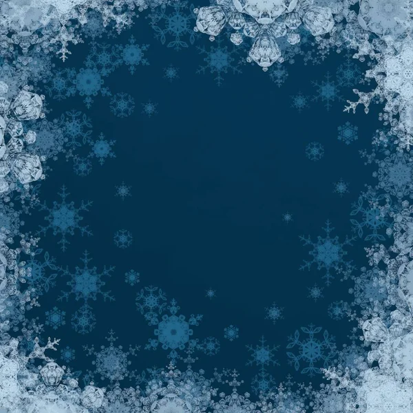 Patrón Abstracto Con Copos Nieve Papel Pintado Navidad — Foto de Stock