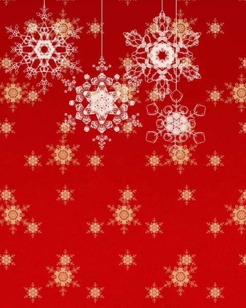 Abstraktní Vzor Sněhovými Vločkami Vánoční Tapeta — Stock fotografie