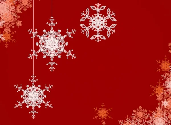 Sfondo Digitale Natale Con Fiocchi Neve — Foto Stock