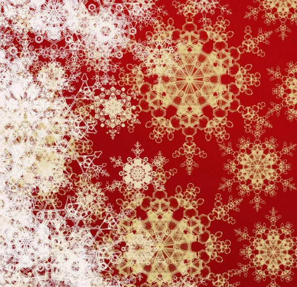 Fondo Navidad Digital Con Copos Nieve — Foto de Stock