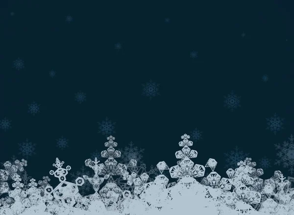 雪の結晶とデジタルクリスマスの背景 — ストック写真