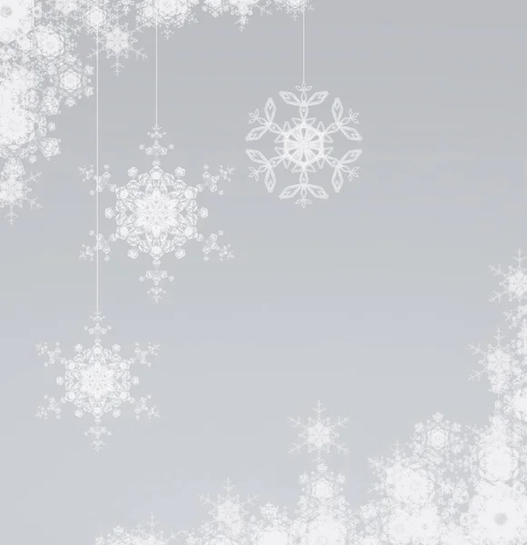 数字圣诞背景与雪花 — 图库照片
