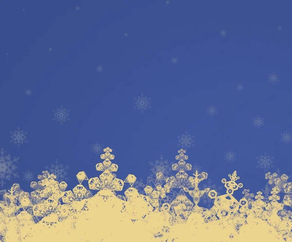 Fondo Navidad Digital Con Copos Nieve — Foto de Stock