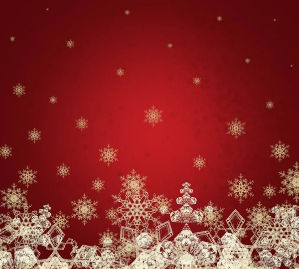 Цифровий Різдвяний Фон Сніжинками — стокове фото