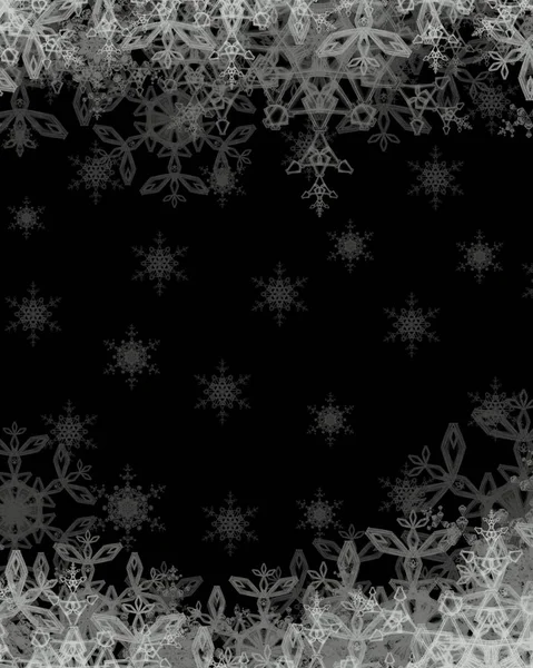 Fondo Navidad Digital Con Copos Nieve — Foto de Stock