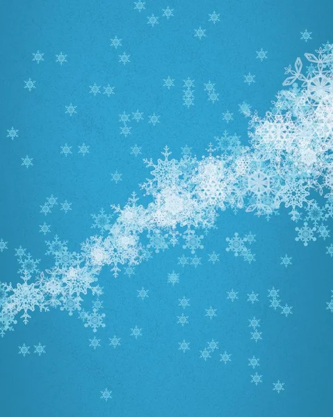 Sfondo Digitale Natale Con Fiocchi Neve — Foto Stock