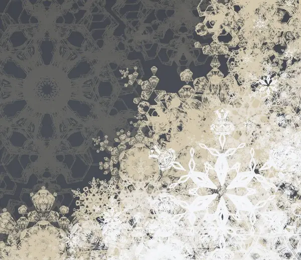 Digitaler Weihnachtlicher Hintergrund Mit Schneeflocken — Stockfoto
