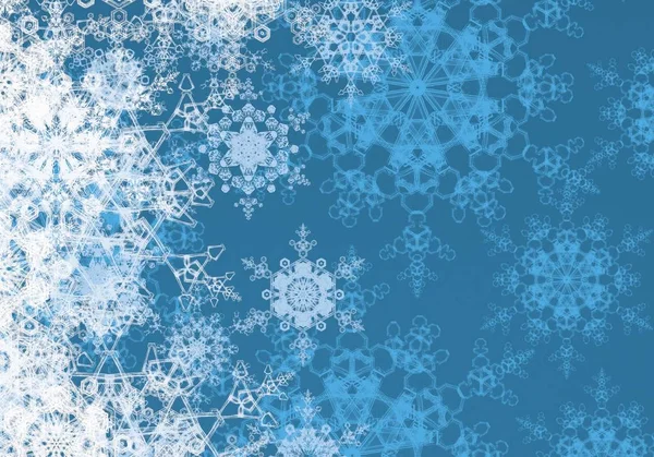 Digitale Kerst Achtergrond Met Sneeuwvlokken — Stockfoto