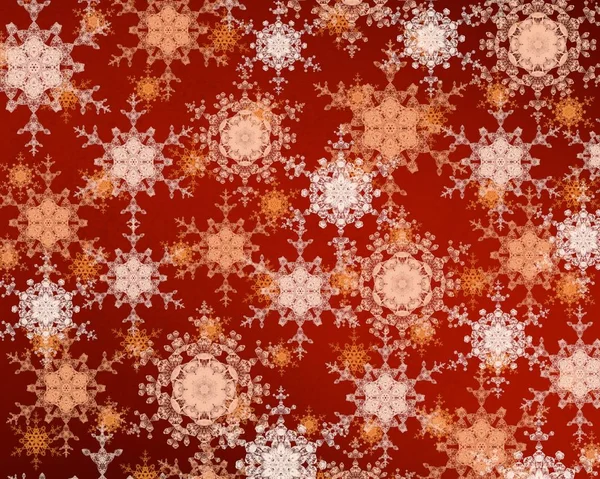 Digitale Kerst Achtergrond Met Sneeuwvlokken — Stockfoto