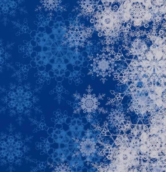 Fondo Navidad Digital Con Copos Nieve —  Fotos de Stock