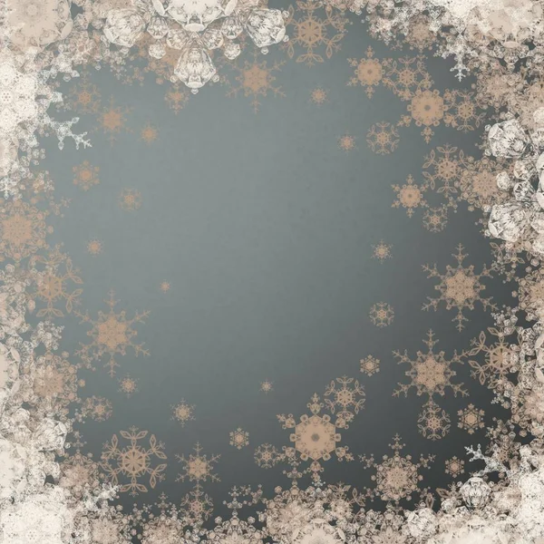 Fondo Navidad Abstracto Con Copos Nieve — Foto de Stock