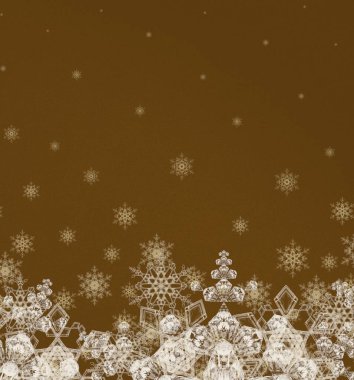 Kar taneleriyle soyut noel arkaplanı
